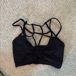 BKE Black Sports Bra with Intricate Straps
